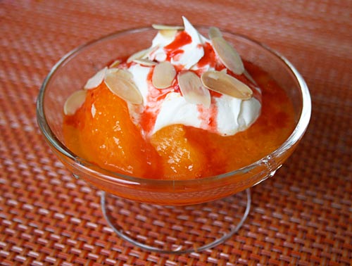 Poached Apricots With Mascarpone Cream