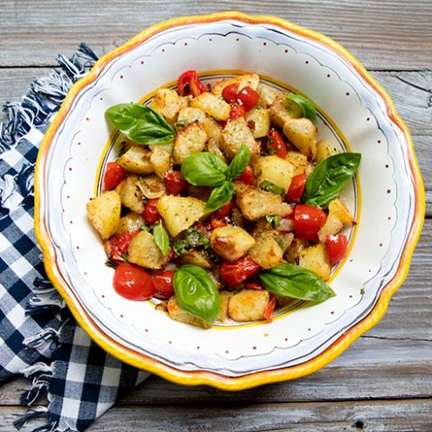 Potatoes With Tomatoes And Basil