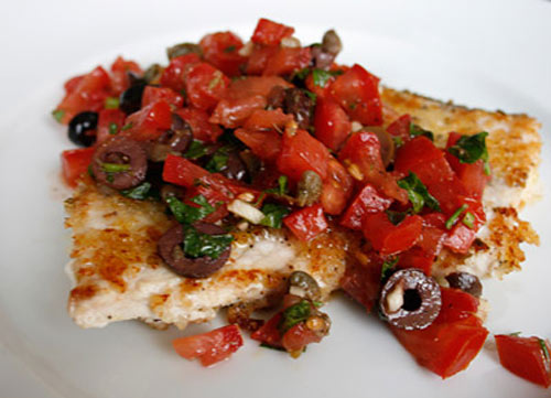 Sicilian Swordfish With Fresh Tomato Relish