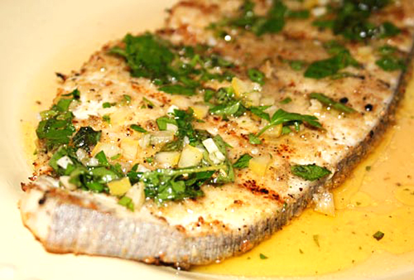 Grilled Sicilian Swordfish With Salmoriglio Sauce