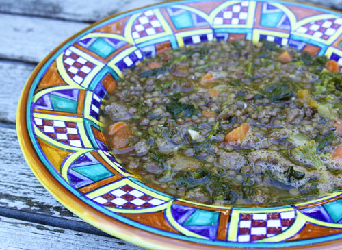 Lentil, Sausage & Broccoli Rabe Soup