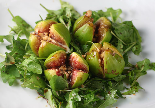 Grilled Gorgonzola Figs With Honey Balsamic Dressing