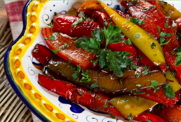 Fried Sweet Peppers With Balsamic Vinegar