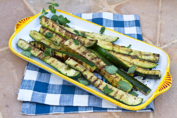 Grilled Zucchini With Mint