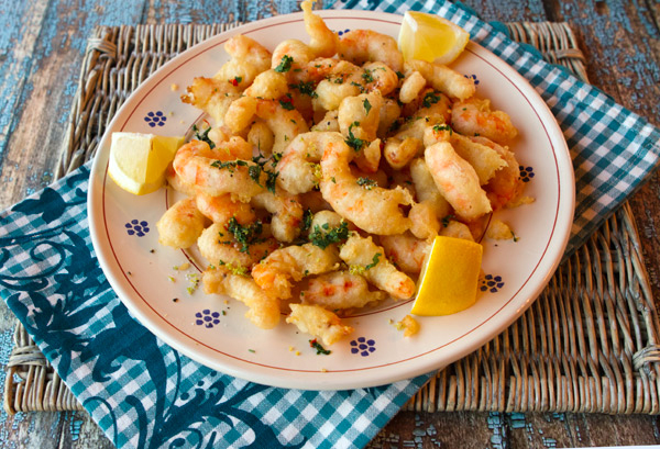 Crispy Fried Shrimp With Spicy Gremolata Topping