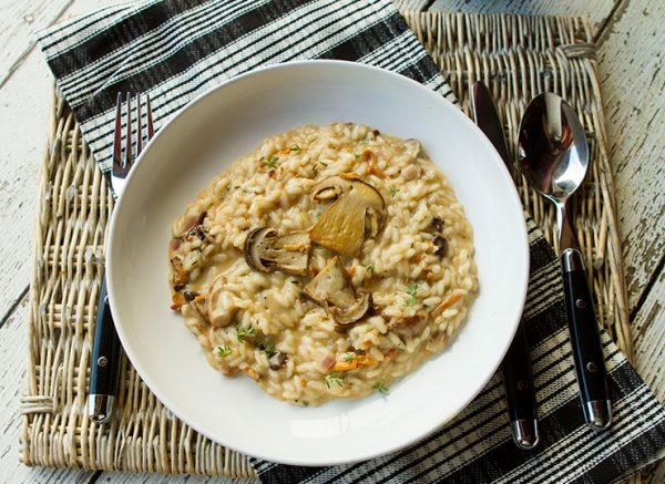 Creamy Mushroom Risotto With Thyme & Mascarpone Cheese | Italian Food ...