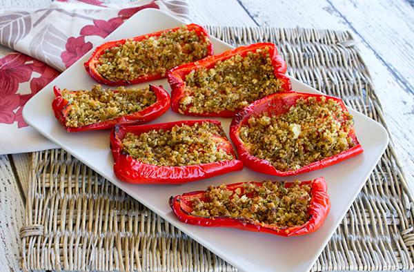 Anchovy Crumb Stuffed Peppers