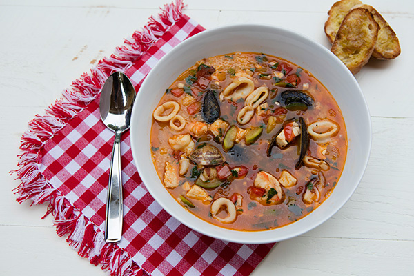 Sicilian Seafood Soup With Couscous