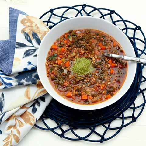 New Year's Day Lentil & Farro Soup