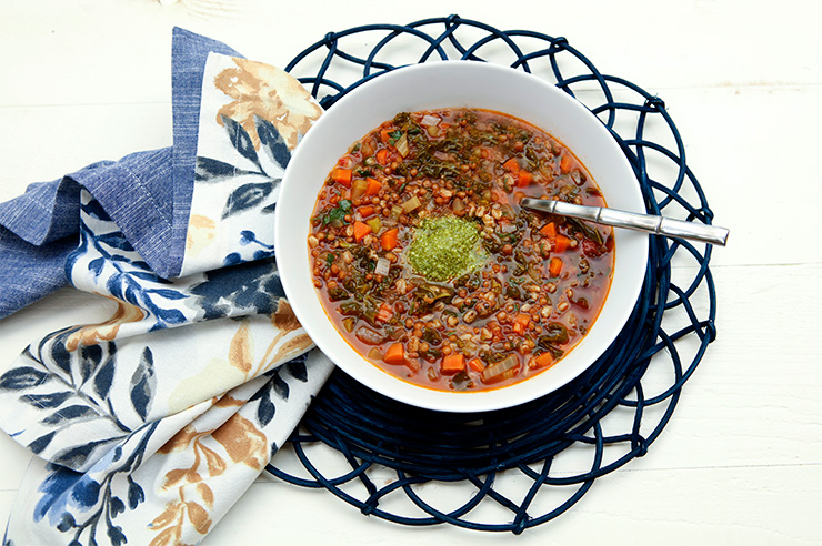 New Year’s Day Lentil & Farro Soup