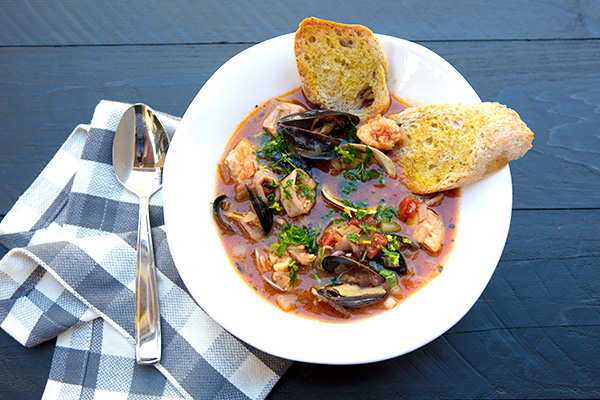 Italian Seafood Soup With Gremolata