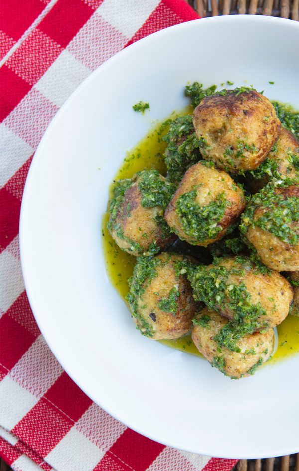 Turkey Ricotta Meatballs With Salsa Verde Italian Food Forever