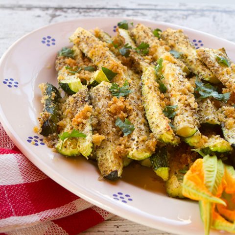 Baked Herbed Zucchini Wedges