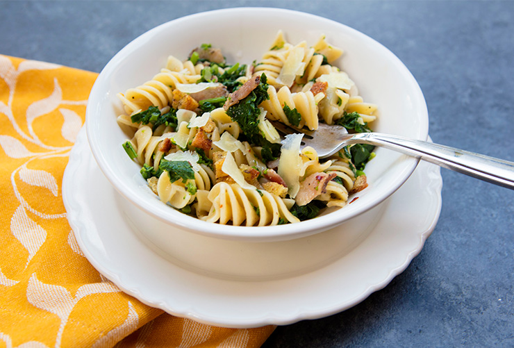 Pasta With Broccoli Rabe, Peppered Bacon, & Breadcrumbs