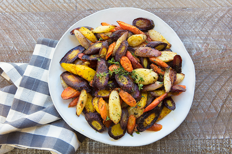 Muti-colored Roasted Herbed Carrots