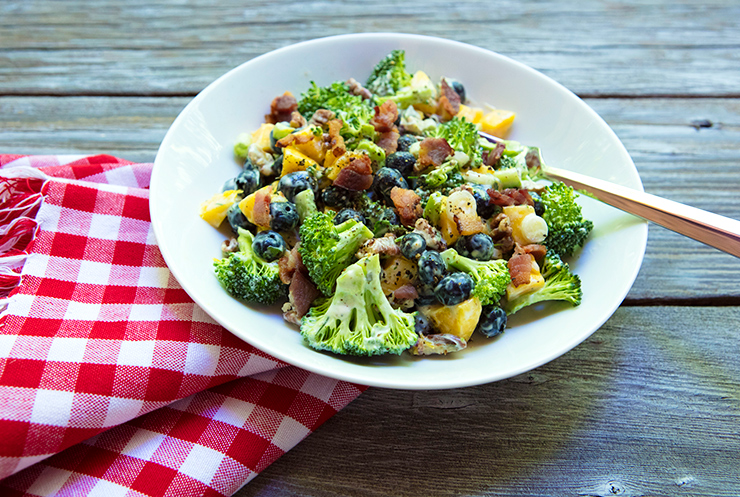 Broccoli, Blueberry, & Mango Salad