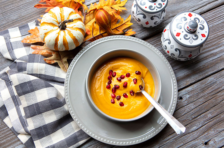 Holiday Spiced Roasted Butternut Squash Soup