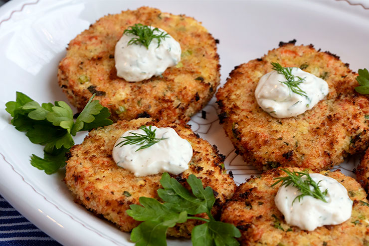 Old Bay Salmon Cakes Recipe + Video | Aggie's Kitchen