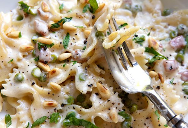 Pasta With Peas Guanciale Goat Cheese Italian Food Forever