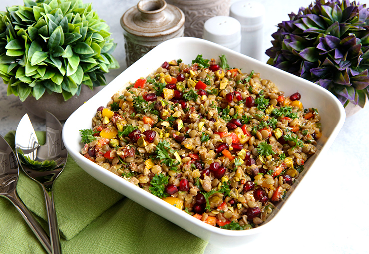 Colorful Lentil Salad With Fresh Herbs