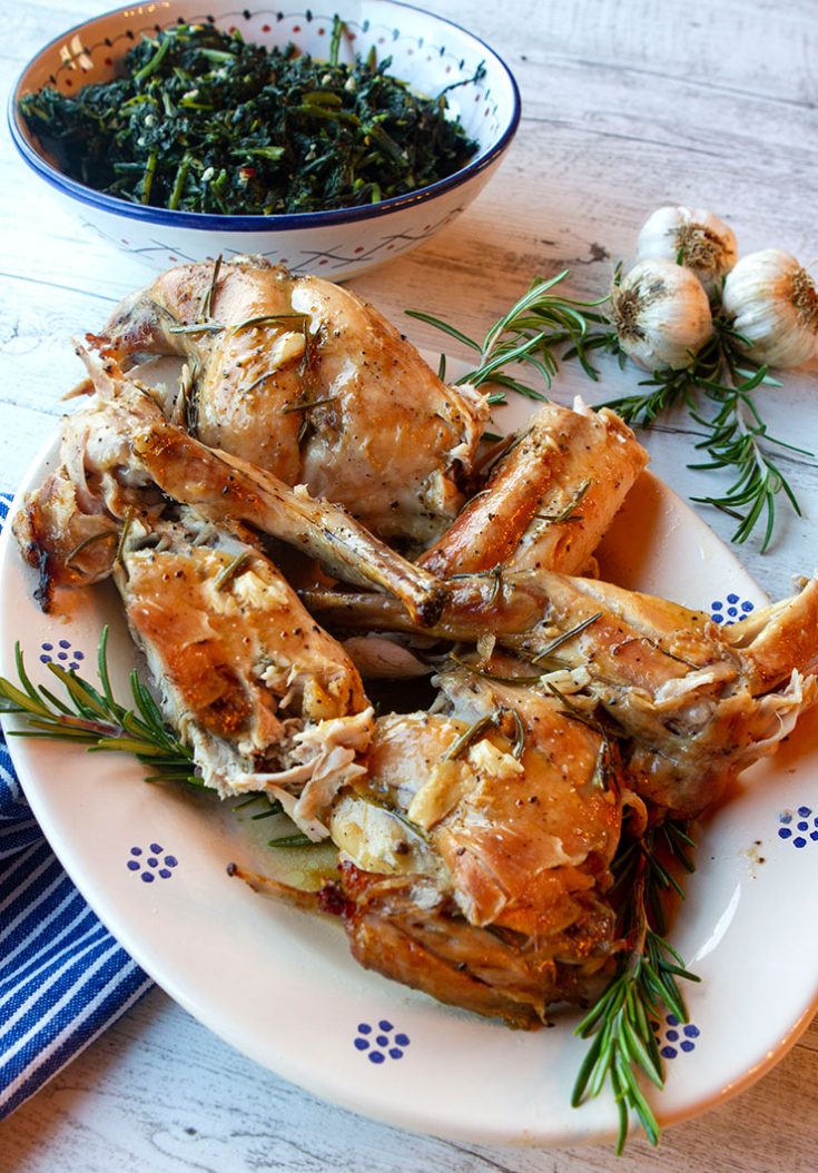 Wine Basted Rabbit With Rosemary Italian Food Forever