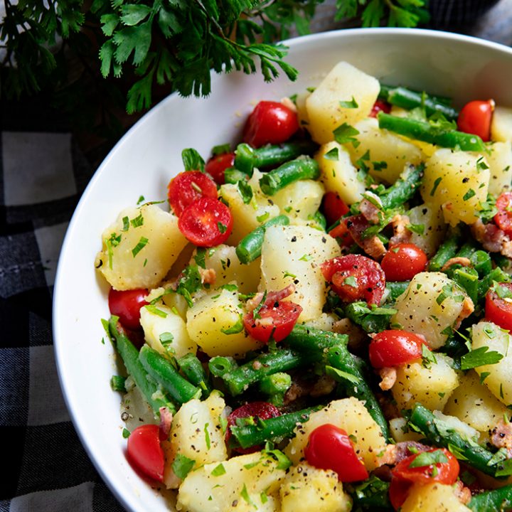 Italian Potato Salad With Green Beans & Tomatoes