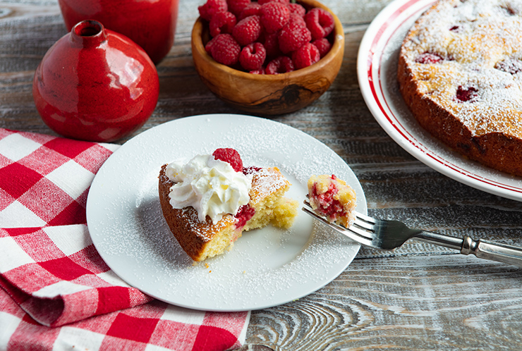 Raspberry & Almond Buttermilk Cake