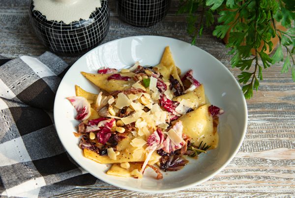 Stuffed Four Cheese Pasta Triangles In Brown Butter Sauce | Italian ...