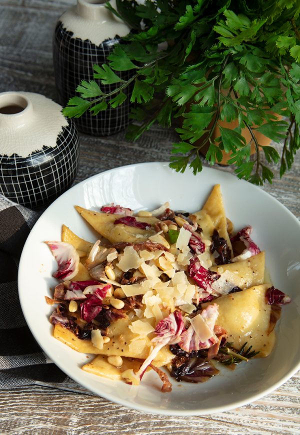 Stuffed Four Cheese Pasta Triangles In Brown Butter Sauce | Italian ...