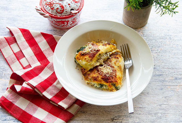 Crespelle With Ricotta & Spinach Filling