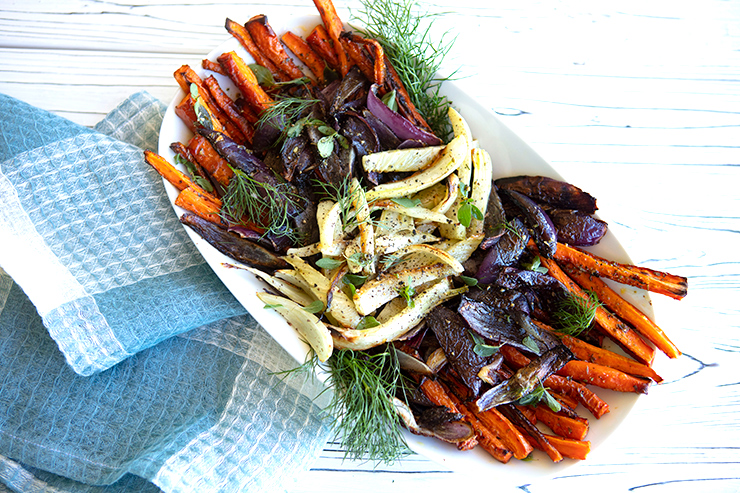 Roasted Carrots, Fennel, & Red Onions
