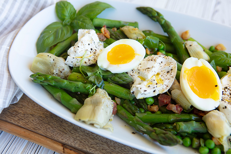 Spring Salad with Arugula, Creamy Burrata and Sugar Snap Peas by  lorindabreeze, Quick & Easy Recipe