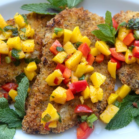 Chicken Cutlets With Mango Relish
