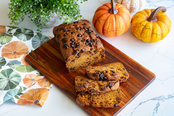 Chocolate Chip Spiced Pumpkin Loaves