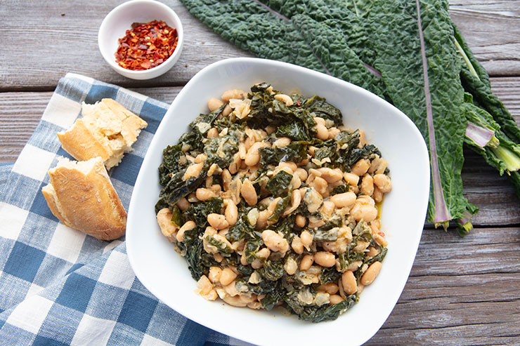 Braised Beans and Greens