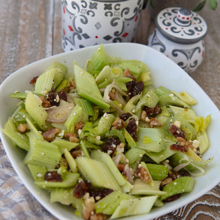 Famous Celery Salad With Dates, Walnuts, & Feta Cheese