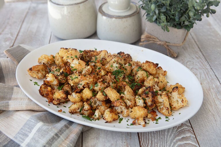 Garlic Parm Roasted Cauliflower