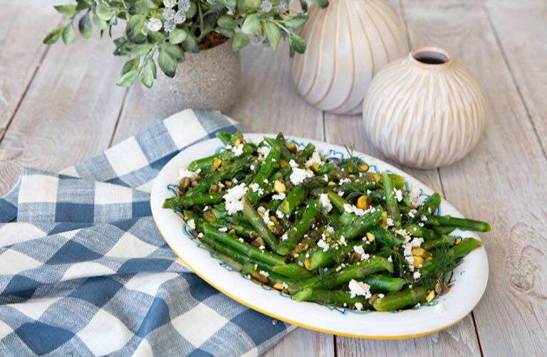 Asparagus Salad With Crumbled Feta & Pistachios