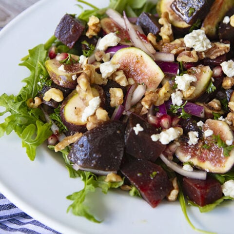 Roasted Beet & Fresh Fig Salad With Arugula
